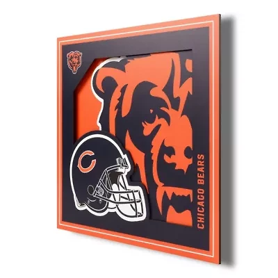 YouTheFan NFL Chicago Bears 3D Logo Series Wall Art - 12x12