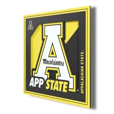 YouTheFan NCAA Appalachian State Mountaineers 3D Logo Series Wall Art - 12x12