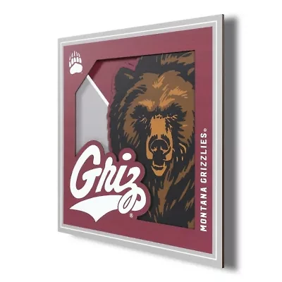 YouTheFan NCAA Montana Grizzlies 3D Logo Series Wall Art - 12x12