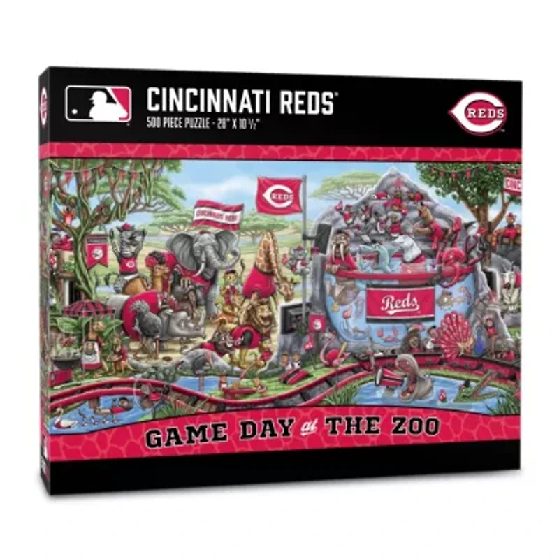 YouTheFan MLB Cincinnati Reds Game Day At The Zoo 500pc Puzzle