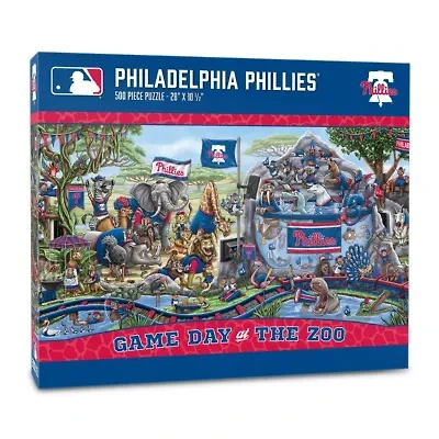 YouTheFan MLB Philadelphia Phillies Game Day At The Zoo 500pc Puzzle