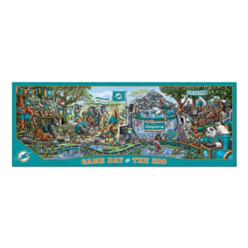 YouTheFan NFL Miami Dolphins Game Day At The Zoo 500pc Puzzle