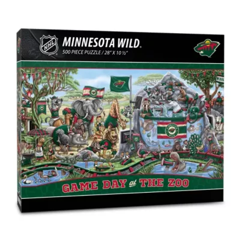YouTheFan NHL Minnesota Wild Game Day At The Zoo 500pc Puzzle