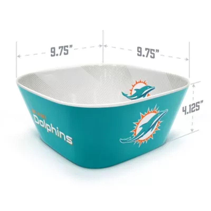 YouTheFan NFL Miami Dolphins Large Party Bowl