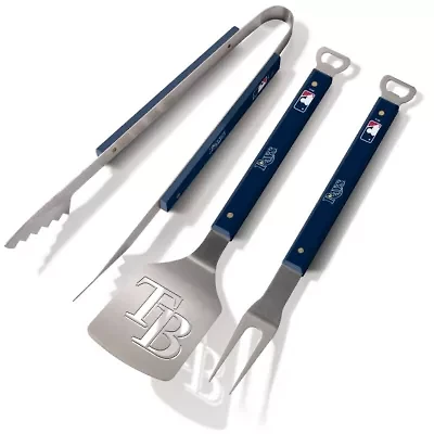 YouTheFan MLB Tampa Bay Rays Spirit Series 3-Piece BBQ Set