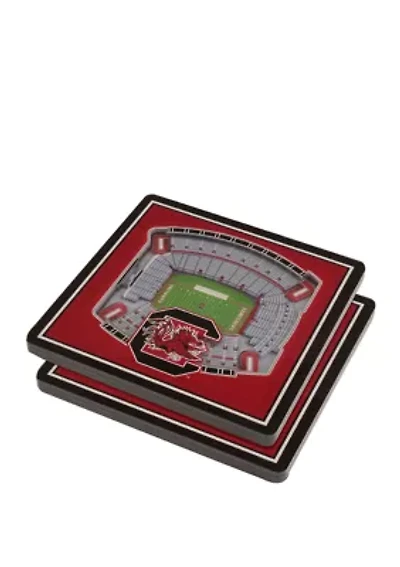 YouTheFan NCAA South Carolina Gamecocks 3D StadiumView Coasters - Williams-Brice Stadium