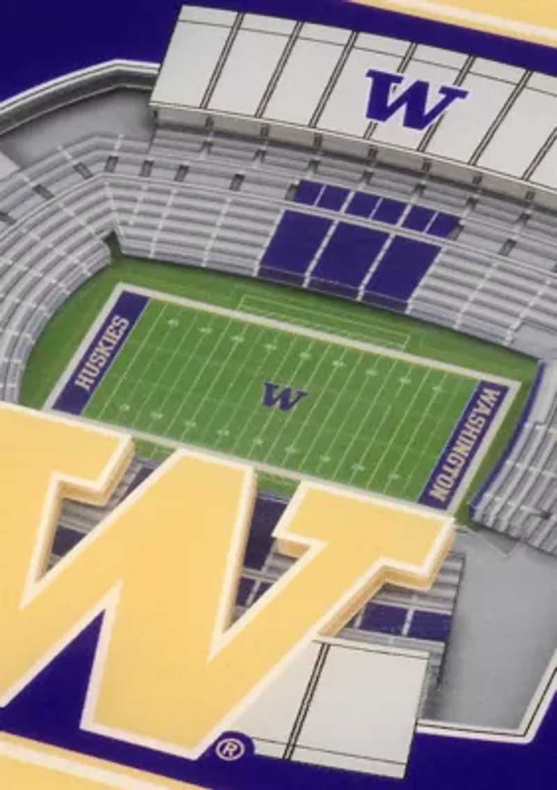 YouTheFan NCAA Washington Huskies 3D StadiumView Coasters - Husky Stadium