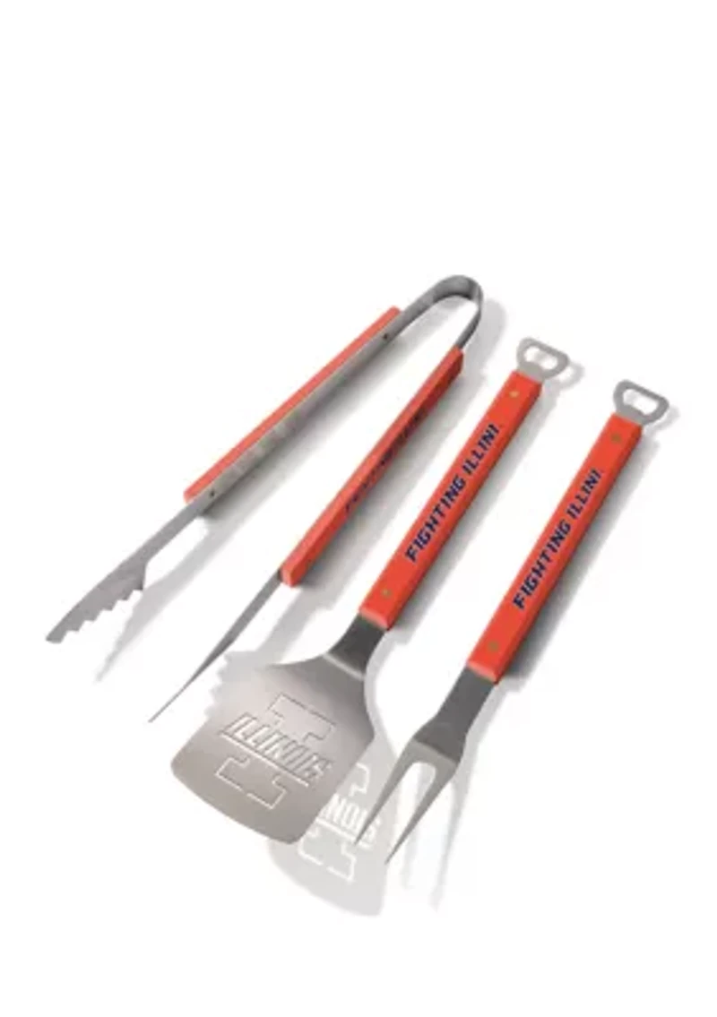 YouTheFan NCAA Illinois Fighting Illini Spirit Series 3-Piece BBQ Set