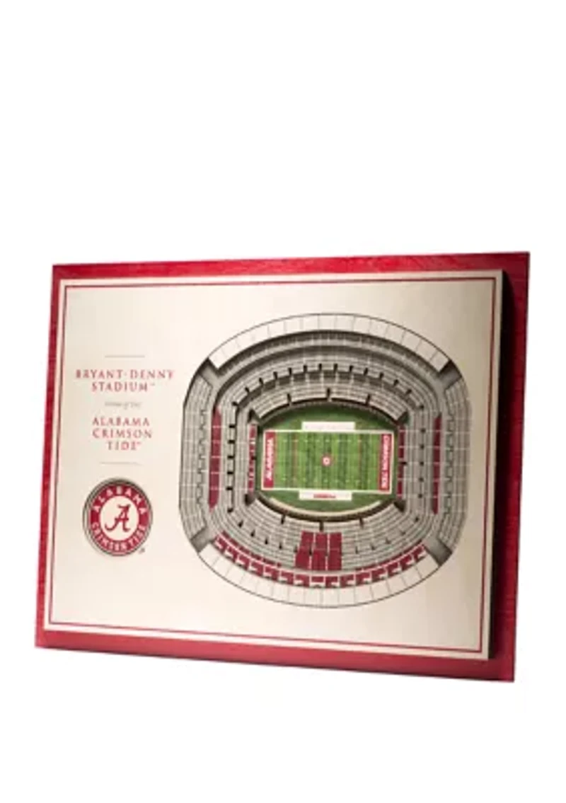 YouTheFan NCAA Alabama Crimson Tide 5-Layer StadiumView 3D Wall Art - Bryant-Denny Stadium
