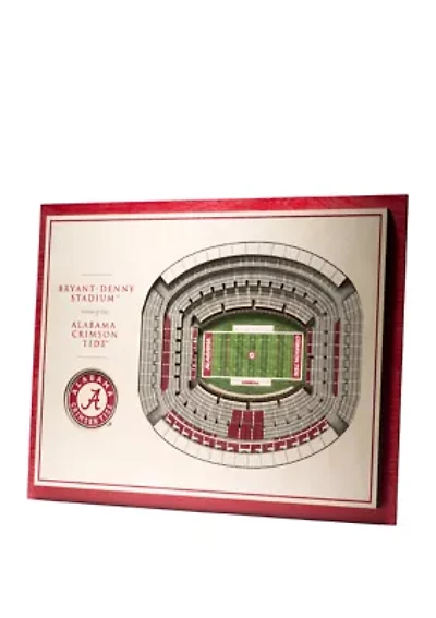 YouTheFan NCAA Alabama Crimson Tide 5-Layer StadiumView 3D Wall Art - Bryant-Denny Stadium