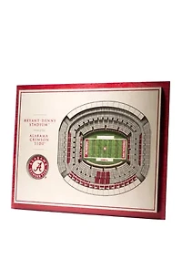 YouTheFan NCAA Alabama Crimson Tide 5-Layer StadiumView 3D Wall Art - Bryant-Denny Stadium