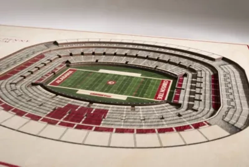 YouTheFan NCAA Alabama Crimson Tide 5-Layer StadiumView 3D Wall Art - Bryant-Denny Stadium