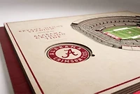 YouTheFan NCAA Alabama Crimson Tide 5-Layer StadiumView 3D Wall Art - Bryant-Denny Stadium