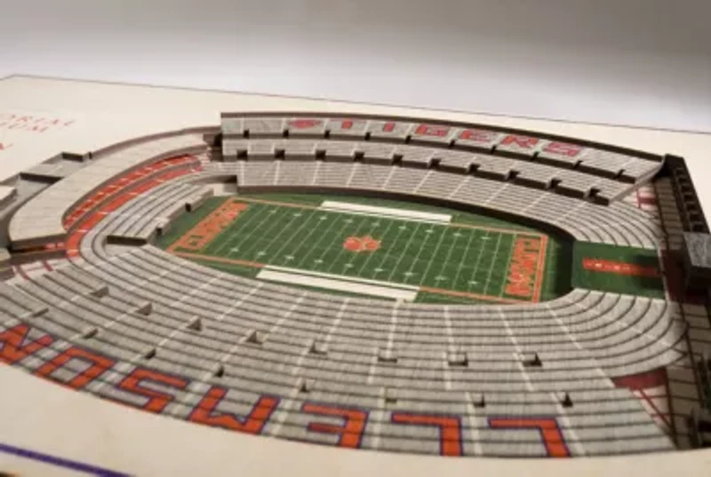YouTheFan NCAA Clemson Tigers 5-Layer StadiumView 3D Wall Art - Memorial Stadium