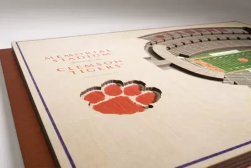 YouTheFan NCAA Clemson Tigers 5-Layer StadiumView 3D Wall Art - Memorial Stadium
