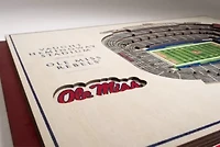 Ole Miss Rebels YouTheFan NCAA Mississippi Rebels 5-Layer StadiumView 3D Wall Art - Vaught Hemingway Stadium