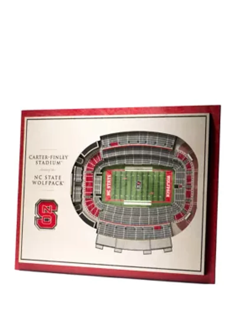 YouTheFan NCAA NC State Wolfpack 5-Layer StadiumView 3D Wall Art - Carter-Finley Stadium