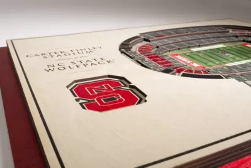 YouTheFan NCAA NC State Wolfpack 5-Layer StadiumView 3D Wall Art - Carter-Finley Stadium