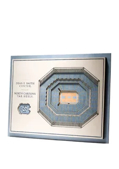 YouTheFan NCAA North Carolina Tar Heels 5-Layer StadiumView 3D Wall Art - Dean E. Smith Center