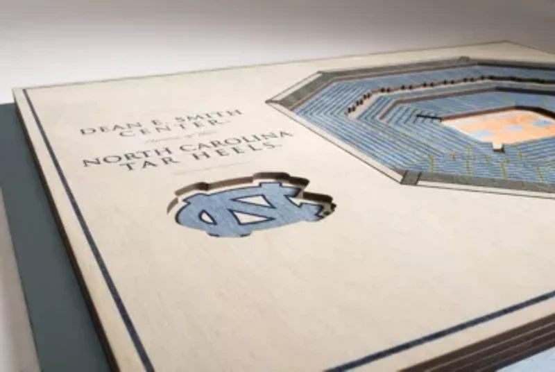 YouTheFan NCAA North Carolina Tar Heels 5-Layer StadiumView 3D Wall Art - Dean E. Smith Center