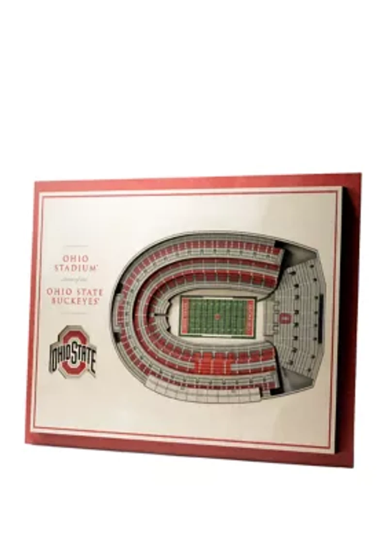 YouTheFan NCAA Ohio State Buckeyes 5-Layer StadiumView 3D Wall Art - Ohio Stadium