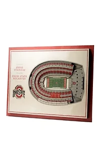YouTheFan NCAA Ohio State Buckeyes 5-Layer StadiumView 3D Wall Art - Ohio Stadium
