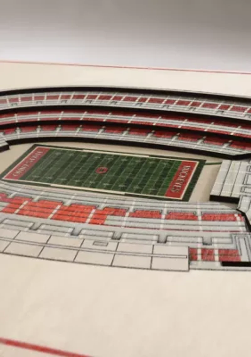 YouTheFan NCAA Ohio State Buckeyes 5-Layer StadiumView 3D Wall Art - Ohio Stadium