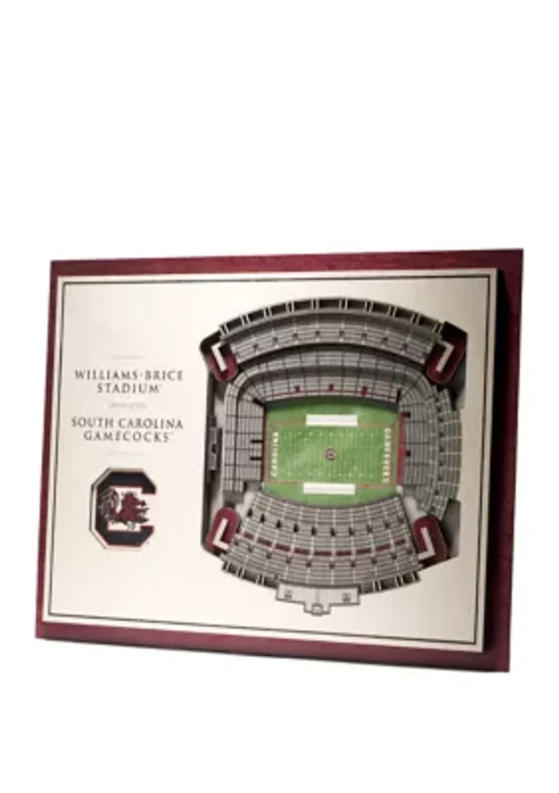 YouTheFan NCAA South Carolina Gamecocks 5-Layer StadiumView 3D Wall Art - Williams-Brice Stadium