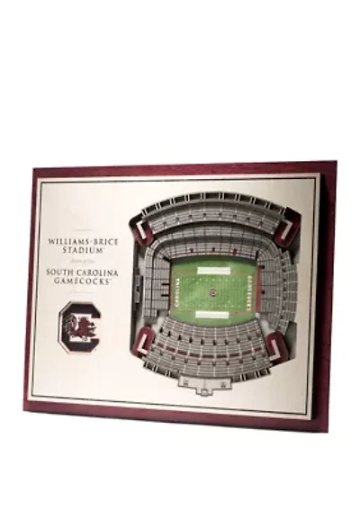 YouTheFan NCAA South Carolina Gamecocks 5-Layer StadiumView 3D Wall Art - Williams-Brice Stadium
