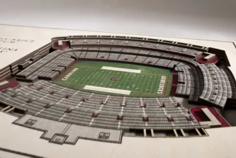 YouTheFan NCAA South Carolina Gamecocks 5-Layer StadiumView 3D Wall Art - Williams-Brice Stadium
