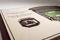 YouTheFan NCAA South Carolina Gamecocks 5-Layer StadiumView 3D Wall Art - Williams-Brice Stadium