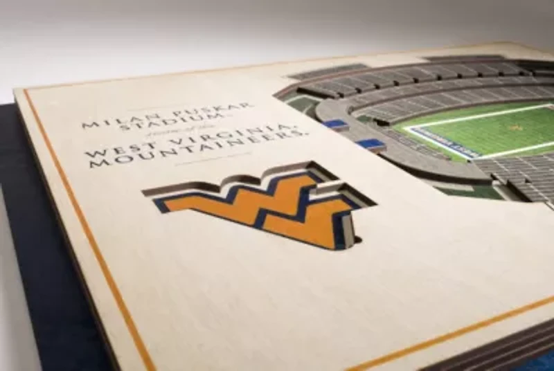 YouTheFan NCAA West Virginia Mountaineers 5-Layer StadiumView 3D Wall Art - Milan Puskar Stadium