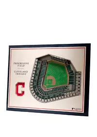 Cleveland Indians YouTheFan MLB Cleveland Guardians 5-Layer StadiumView 3D Wall Art - Progressive Field