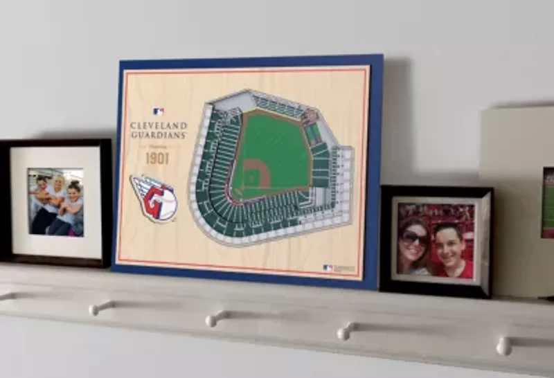 Cleveland Indians YouTheFan MLB Cleveland Guardians 5-Layer StadiumView 3D Wall Art - Progressive Field