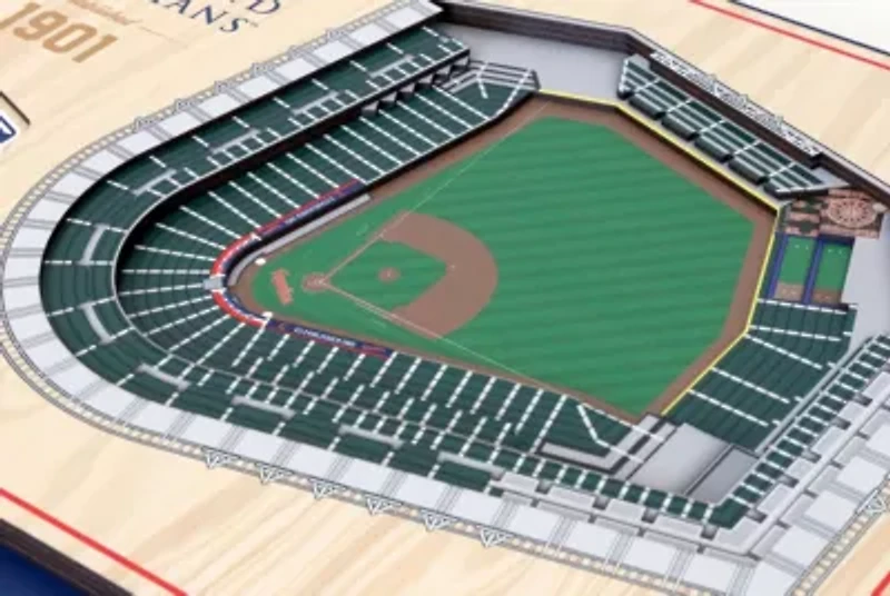 Cleveland Indians YouTheFan MLB Cleveland Guardians 5-Layer StadiumView 3D Wall Art - Progressive Field