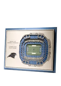 YouTheFan NFL Carolina Panthers 5-Layer StadiumView 3D Wall Art - Bank of America Stadium