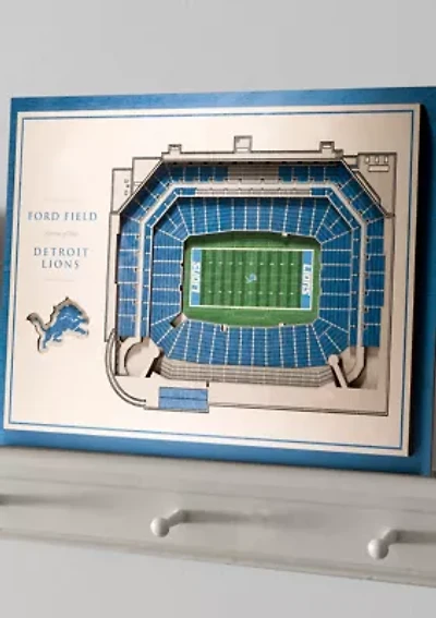 YouTheFan NFL Detroit Lions 5-Layer StadiumView 3D Wall Art - Ford Field