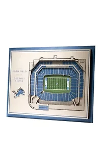 YouTheFan NFL Detroit Lions 5-Layer StadiumView 3D Wall Art - Ford Field
