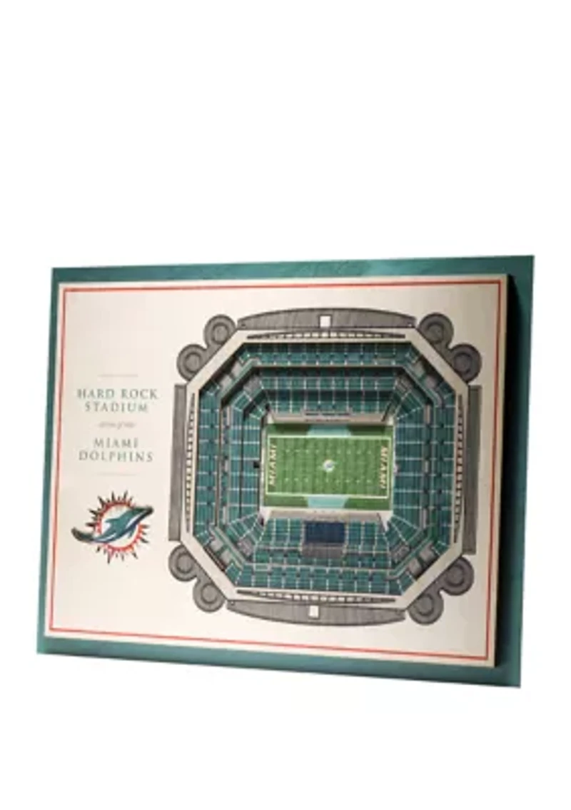 YouTheFan NFL Miami Dolphins 5-Layer StadiumView 3D Wall Art - Hard Rock Stadium