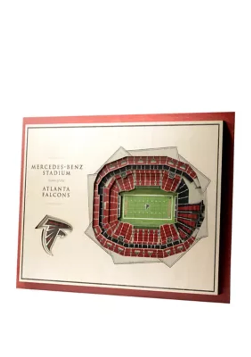 YouTheFan NFL Atlanta Falcons 5-Layer StadiumView 3D Wall Art - Mercedes-Benz Stadium