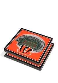 YouTheFan NFL Cincinnati Bengals 3D StadiumView Coasters - Paul Brown Stadium