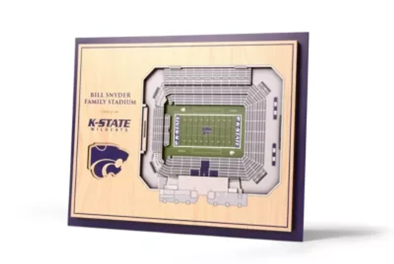 YouTheFan NCAA Kansas State Wildcats 5-Layer StadiumView 3D Wall Art - Bill Snyder Family Stadium