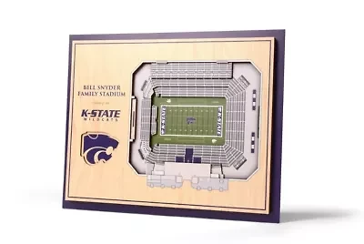YouTheFan NCAA Kansas State Wildcats 5-Layer StadiumView 3D Wall Art - Bill Snyder Family Stadium