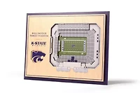 YouTheFan NCAA Kansas State Wildcats 5-Layer StadiumView 3D Wall Art - Bill Snyder Family Stadium