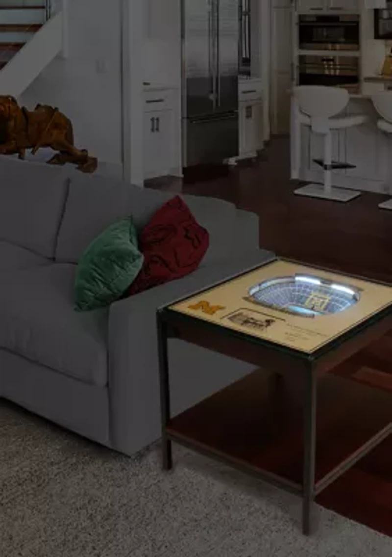 YouTheFan NCAA Michigan Wolverines 25-Layer StadiumViews Lighted End Table - Michigan Stadium