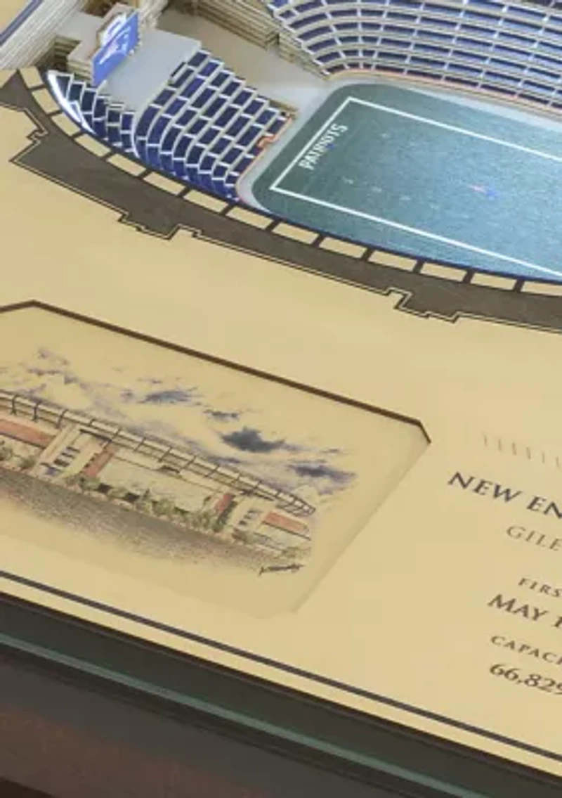 YouTheFan NFL New England Patriots 25-Layer StadiumViews Lighted End Table - Gillette Stadium