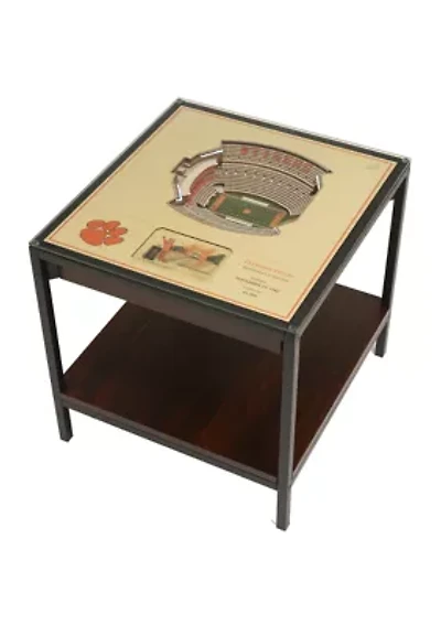 YouTheFan NCAA Clemson Tigers 25-Layer StadiumViews Lighted End Table - Memorial Stadium