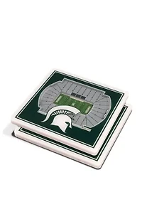YouTheFan NCAA Michigan State Spartans 3D StadiumView Coasters - Spartan Stadium