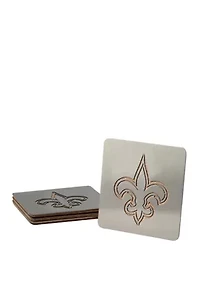 YouTheFan NFL New Orleans Saints Boasters, 4-Piece Coaster Set