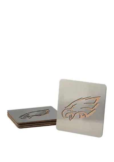 YouTheFan NFL Philadelphia Eagles Boasters, 4-Piece Coaster Set